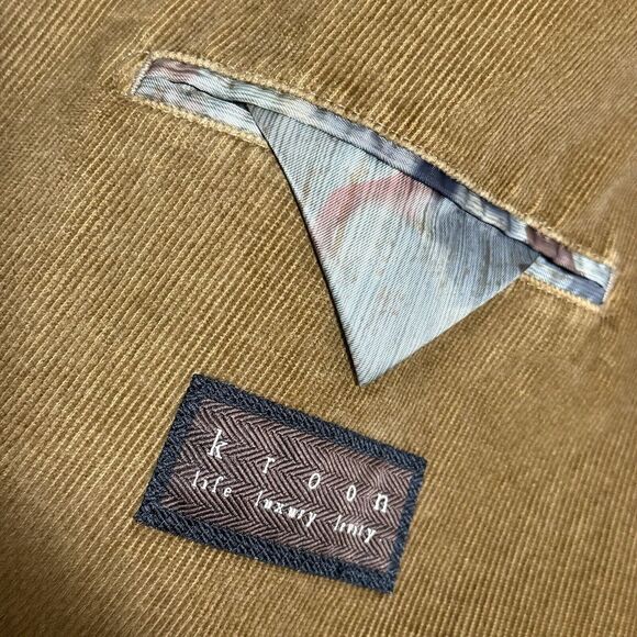 Kroon Corduroy Blazer Sport Coat 2 Button Casual Jacket 45L Brown Acadamia - Picture 3 of 14